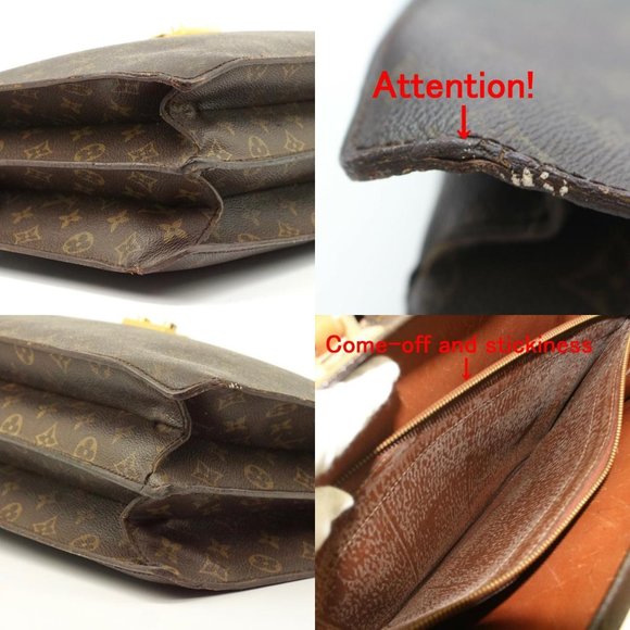 Auth Louis Vuitton Serviette Fermoir #3120L22 - Picture 7 of 8